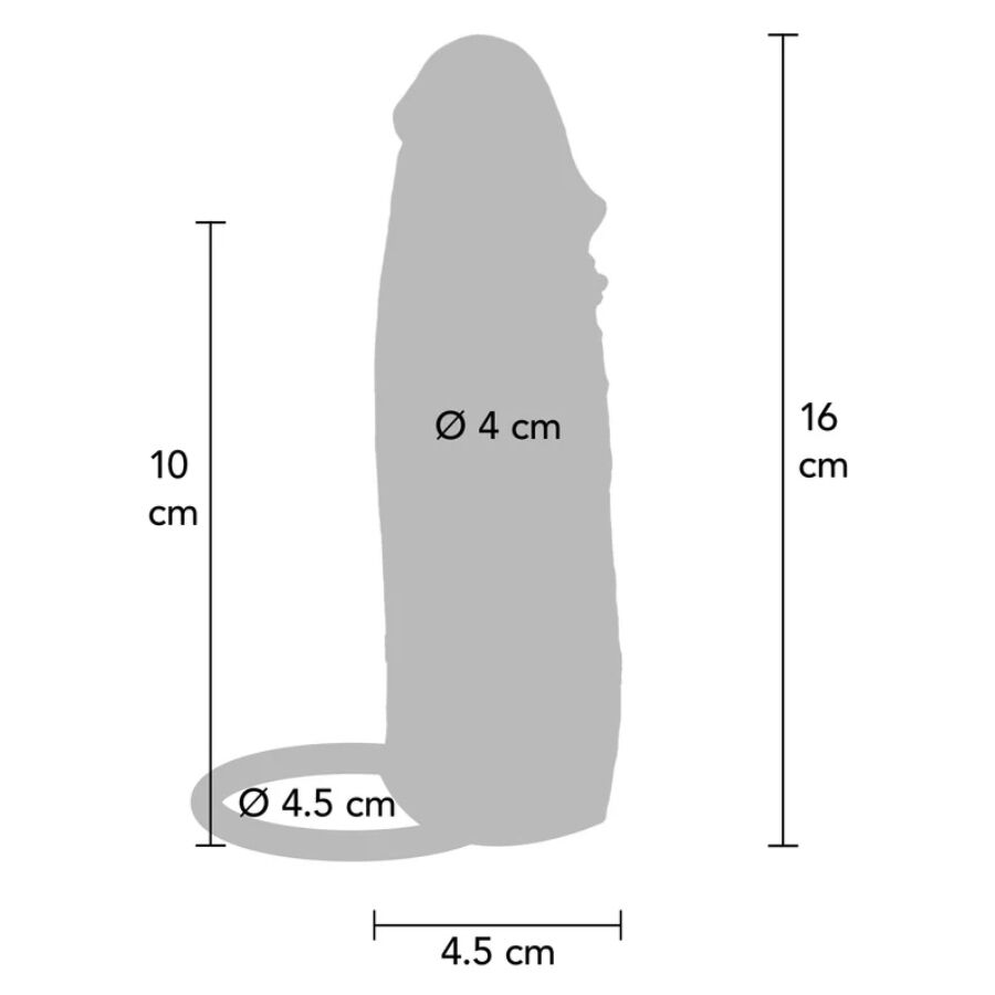GET REAL FEUCHTIGKEITSSPENDENDE SILIKON-VIBRATIONS-PENISHÜLLE IN KARAMELL, 16 CM – Bild 4