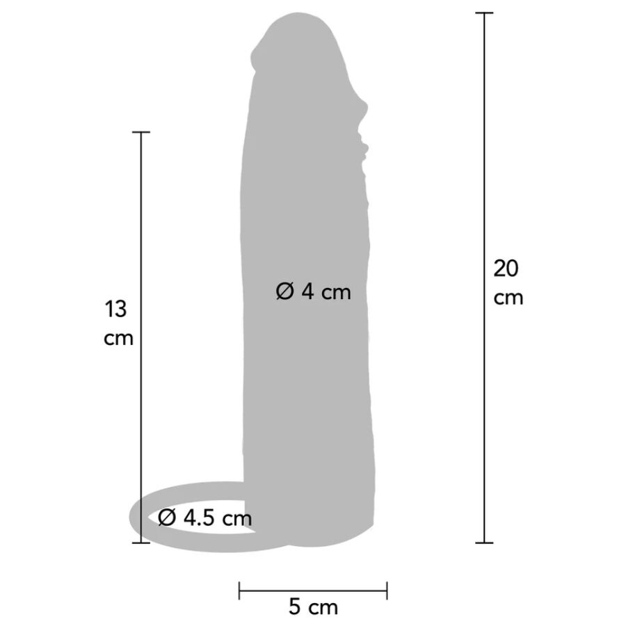 GET REAL FEUCHTIGKEITSSPENDENDE SILIKON-VIBRATIONS-PENISHÜLLE IN KARAMELL, 20 CM – Bild 4