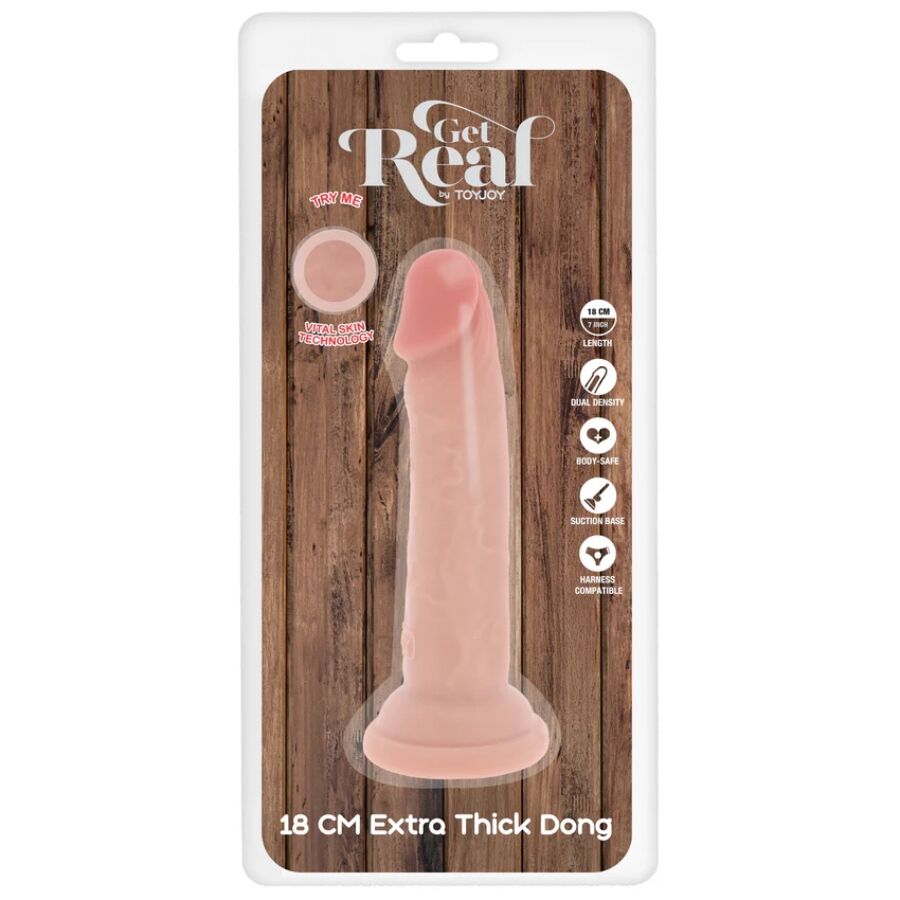 GET REAL - DELUXE DICKER TPE-DONNERSATZ MIT DOPPELTER DICHTE, 18 CM – Bild 5