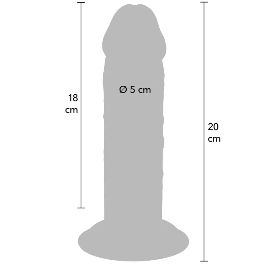GET REAL - DELUXE DICKER DOPPELDICHTER TPE-PENDIGES 20 CM – Bild 4