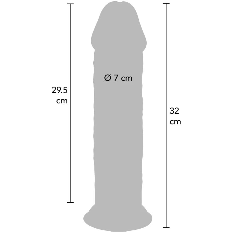 GET REAL - DELUXE THICK DOUBLE-DENSITY TPE DONG 32 CM – Bild 4