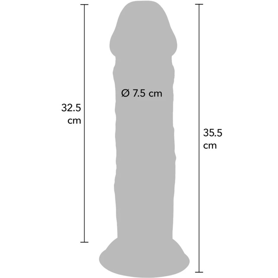GET REAL - DELUXE THICK DOUBLE-DENSITY TPE DONG 35.5 CM – Bild 4