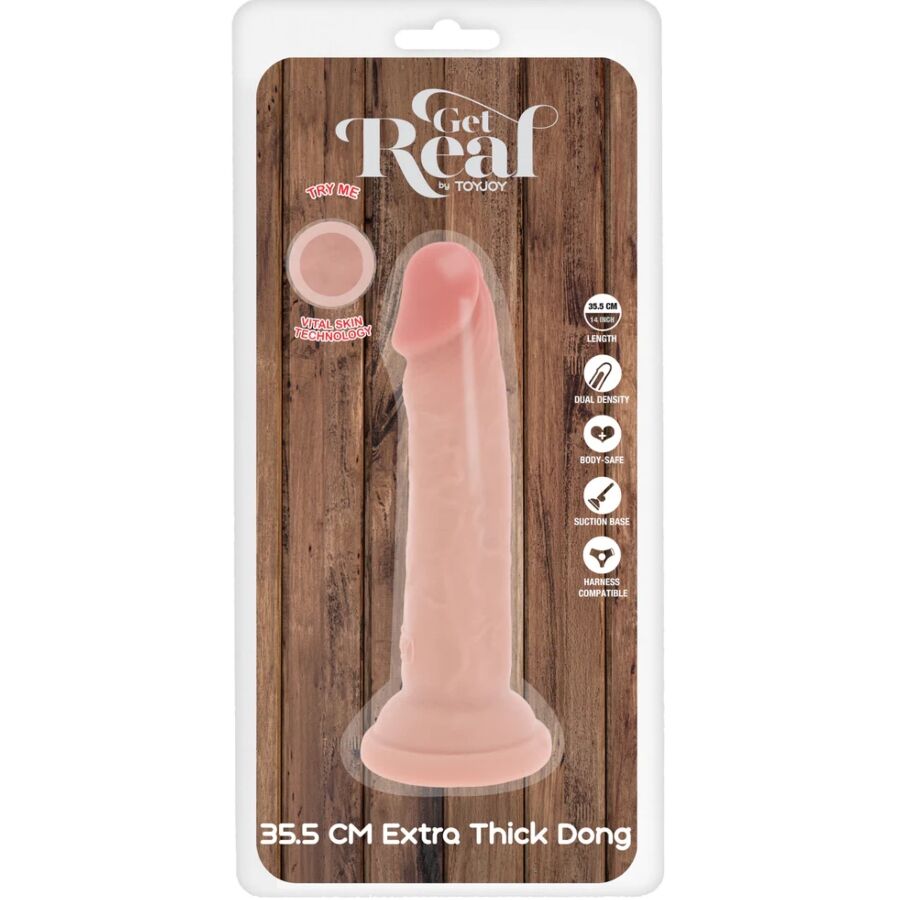 GET REAL - DELUXE THICK DOUBLE-DENSITY TPE DONG 35.5 CM – Bild 5