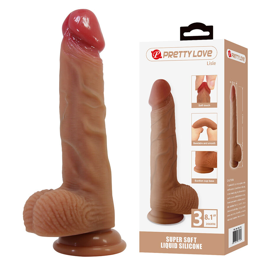 PRETTY LOVE - LISLE REALISTISCHER DILDO MIT SAUGNAPF 20,6 CM -Ø- 4,2 CM