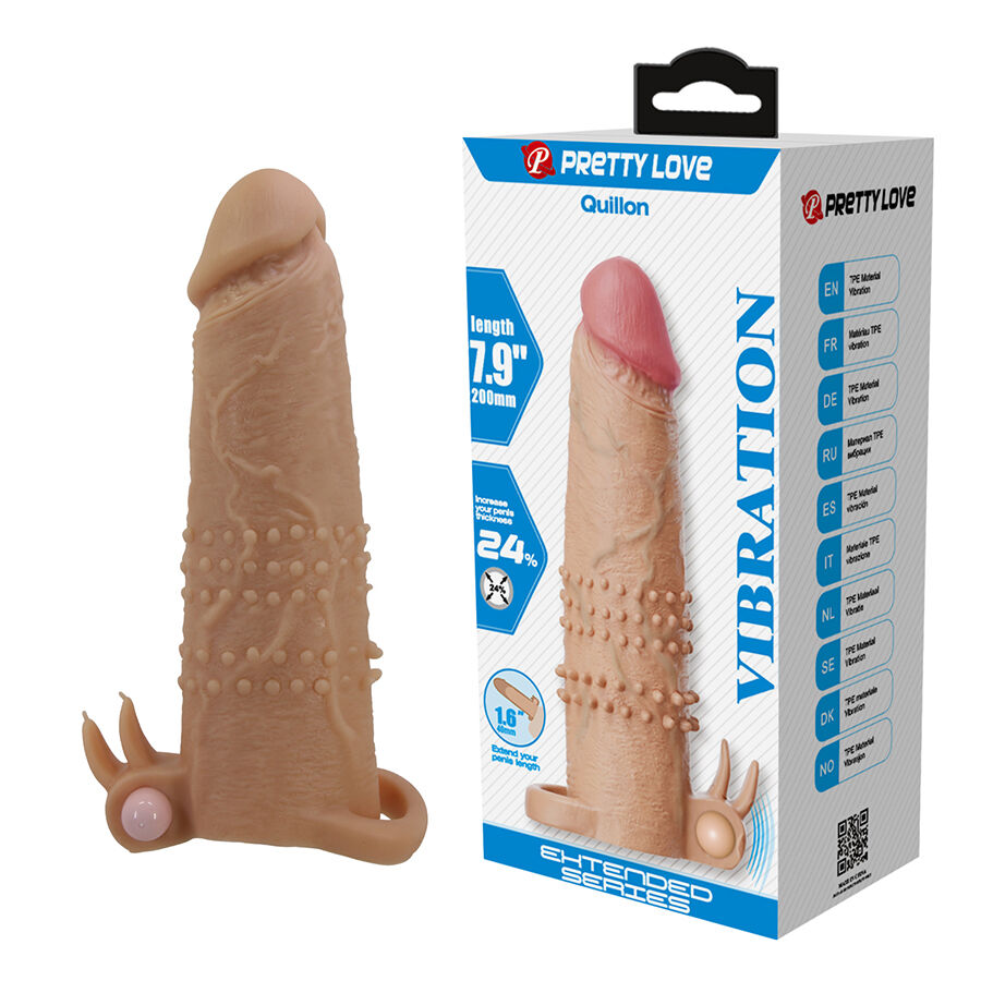 PRETTY LOVE - QUILLON PENISHÜLLE MIT KLITORISSTIMULATOR UND VIBRATION