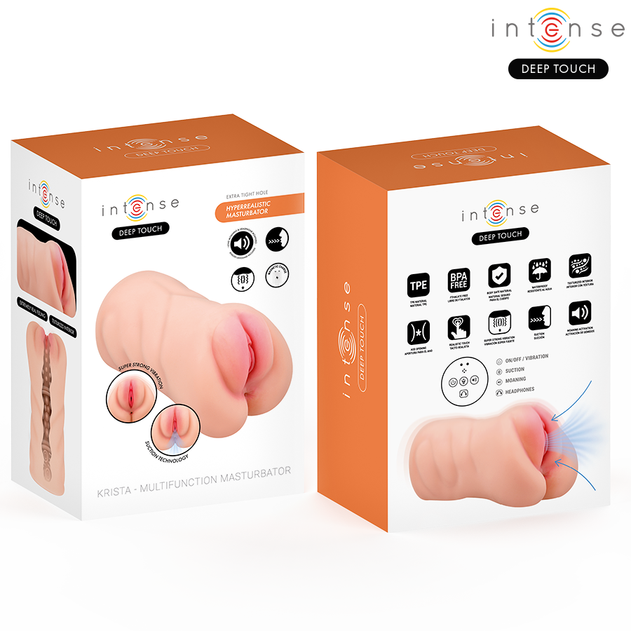 INTENSE DEEP TOUCH - KRISTA VAGINALMASTURBATOR MIT SAUG-, VIBRATIONS- UND STIMMEFFEKT 1,2 KG – Bild 3