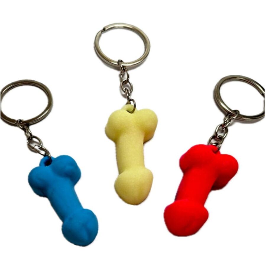 DIABLO PICANTE  SORTIMENTIERTE SILIKON-PENIS-SCHLÜSSELANHÄNGER IN PHOSPHORESZENZFARBEN