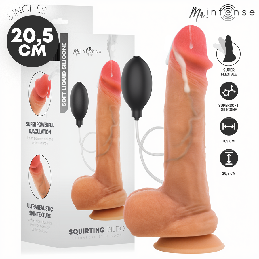 MR INTENSE - DANNY SILIKON-EJAKULATIONSDILDO 20,5 CM -Ø- 4 CM