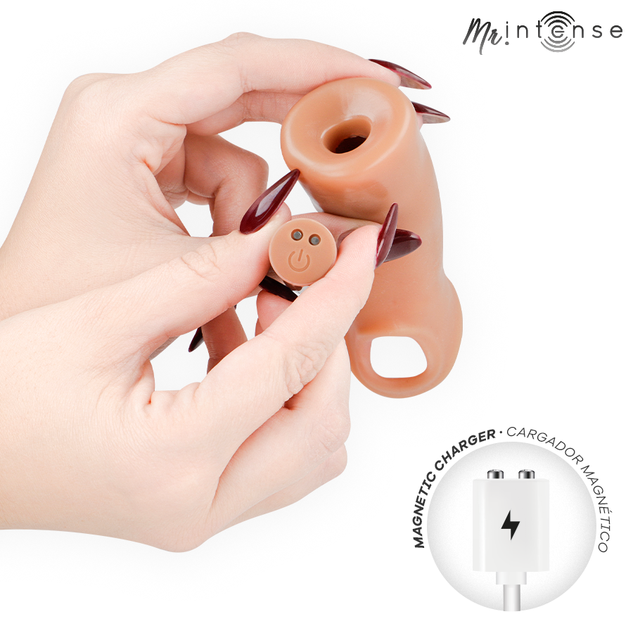 MR INTENSE - ARNOLD M VIBRATOR SILIKON-PENISHÜLLE MIT FERNBEDIENUNG 14,5 CM -Ø- 4 CM – Bild 4