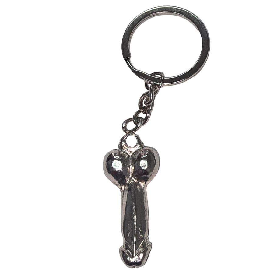 DIABLO PICANTE  SILBERNER PENIS-SCHLÜSSELANHÄNGER AUS METALL