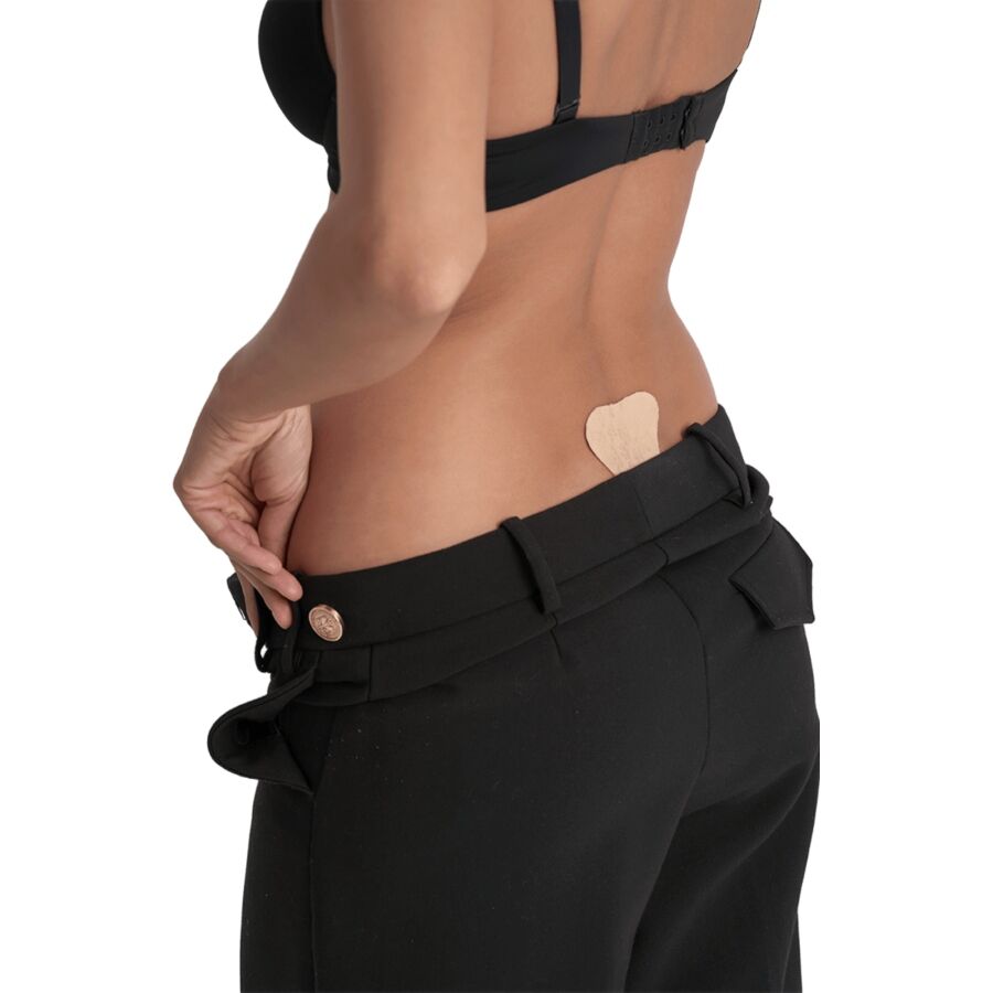 BYE-BRA - TANGA ADHESIVO ENCAJE BEIGE TALLA ÚNICA – Bild 2
