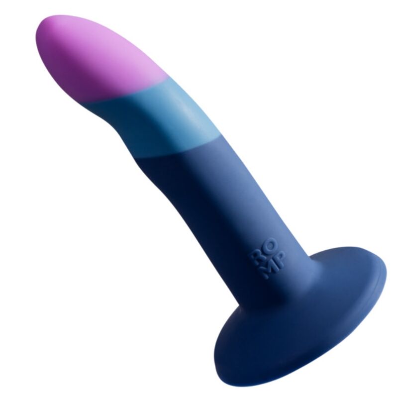 ROMP - PICCOLO SILIKONDILDO MIT DREIFARBIGEM SAUGAUFFANG 14 CM