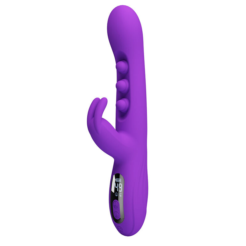 PRETTY LOVE - SABIEN RABBIT VIBRATOR MIT KLOPFSTIMULATION UND LILA LED – Bild 5