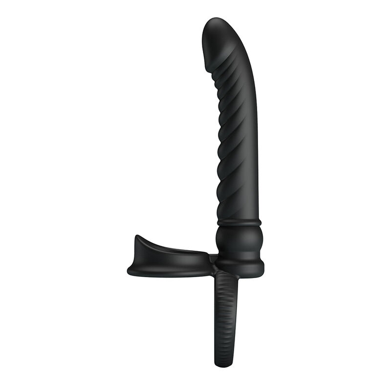 PRETTY LOVE - MERRITT ANALVIBRATOR MIT RING UND VIBRATIONSFUNKTION, SCHWARZ – Bild 5