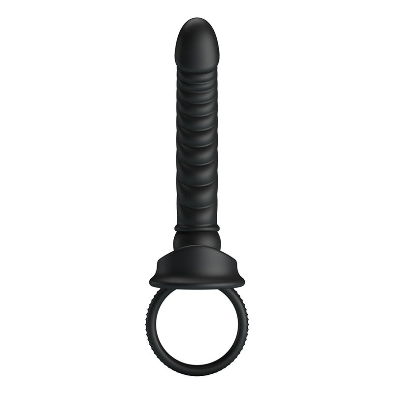 PRETTY LOVE - MERRITT ANALVIBRATOR MIT RING UND VIBRATIONSFUNKTION, SCHWARZ – Bild 2