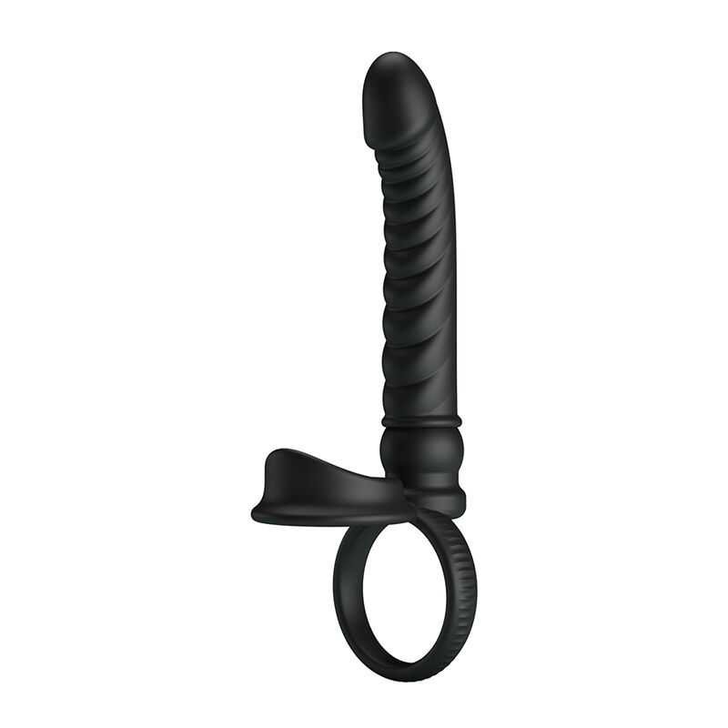 PRETTY LOVE - MERRITT ANALVIBRATOR MIT RING UND VIBRATIONSFUNKTION, SCHWARZ – Bild 3