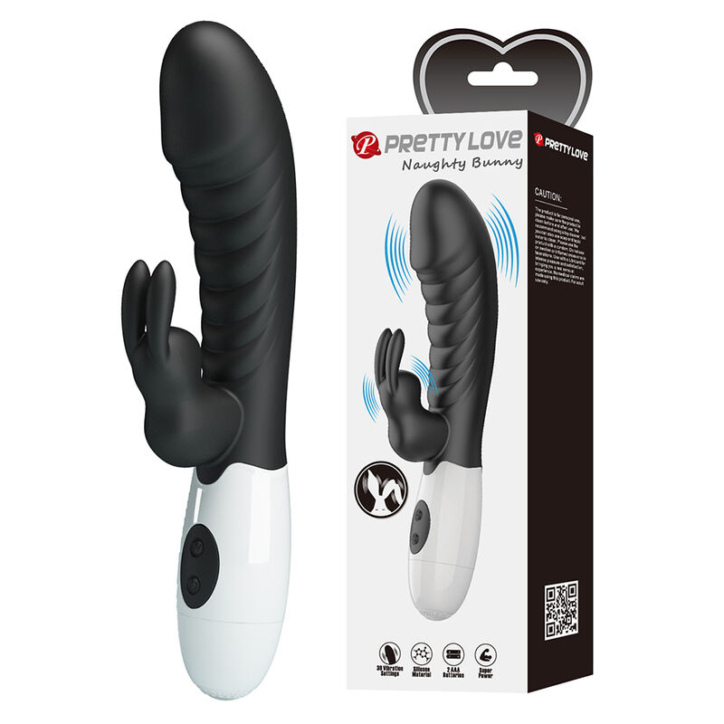 PRETTY LOVE - NAUGHTY BUNNY 30-FUNKTIONEN-HASENVIBRATOR SCHWARZ