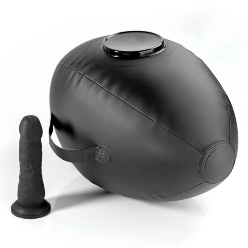 FETISH FANTASY SERIES - AUFBLASBARER LIEBESBALL MIT DILDO, SCHWARZ, 41,9 CM – Bild 2
