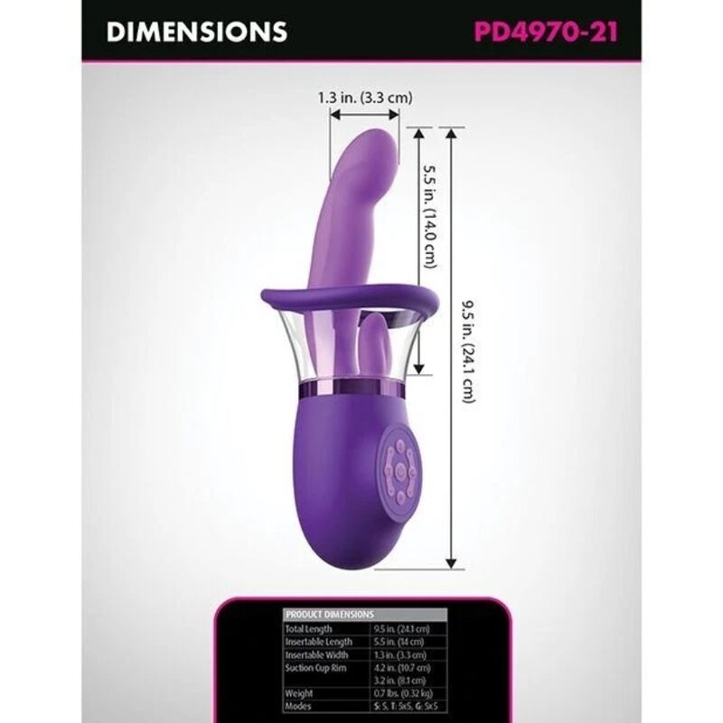FANTASY FOR HER - ULTIMATE PLEASURE PRO PLUS HASE-VIBRATOR LILA 20,3 CM – Bild 4
