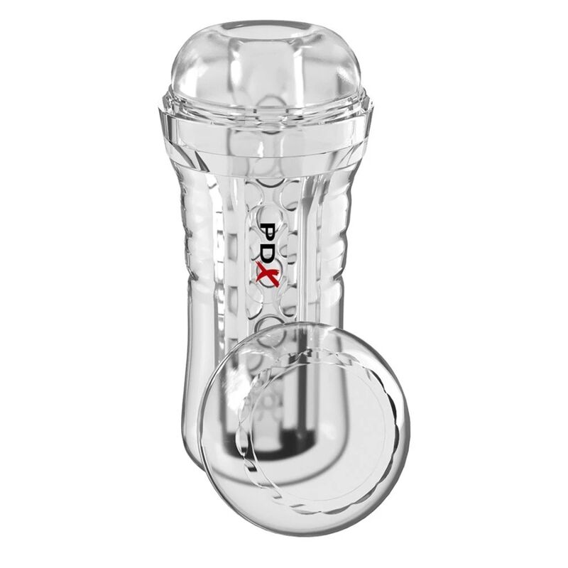 PDX ELITE  VIEWTUBE PLUS TRANSPARENTER STROKER MIT DURCHSICHT UND EZ-GRIP, 21 CM