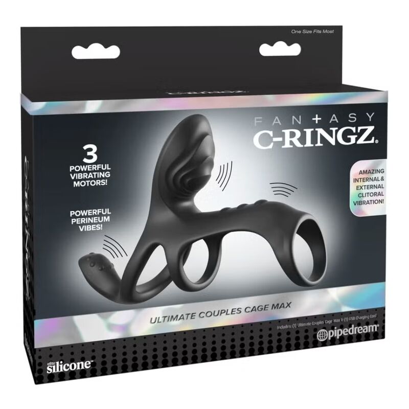 FANTASY C-RINGZ ULTIMATIVER PAAR-CAGE-MAX-VIBRATIONS-PENISRING 19,5 CM – Bild 5