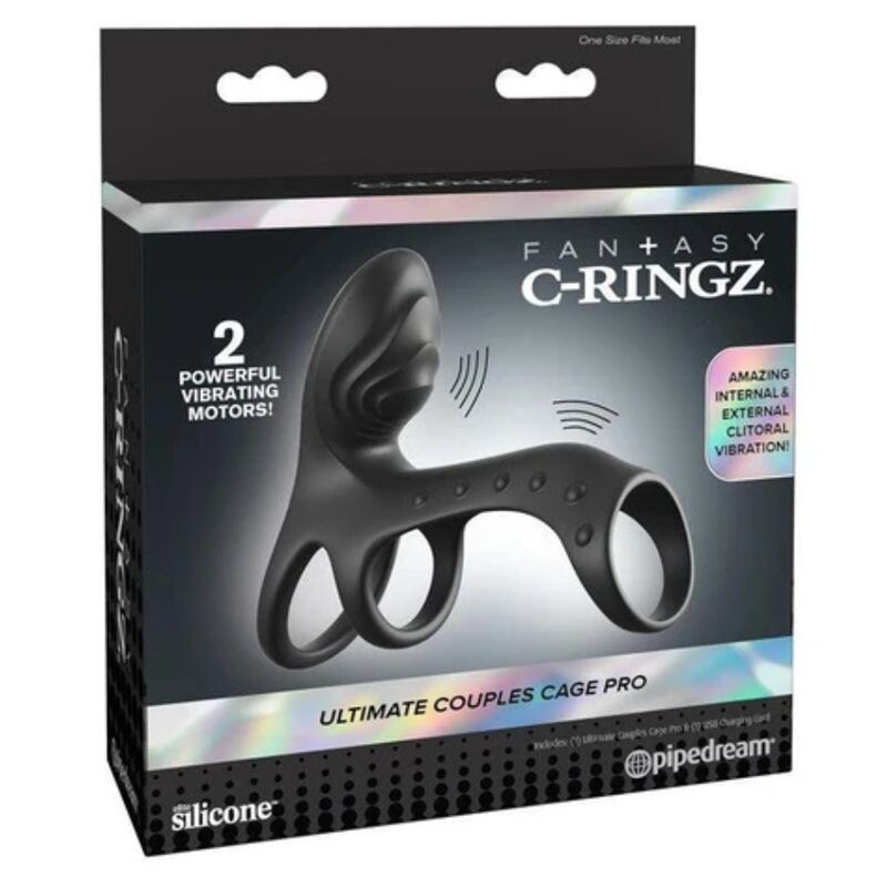 FANTASY C-RINGZ ULTIMATIVER PAAR-CAGE-PRO-VIBRATIONS-PENISRING 19,5 CM – Bild 5