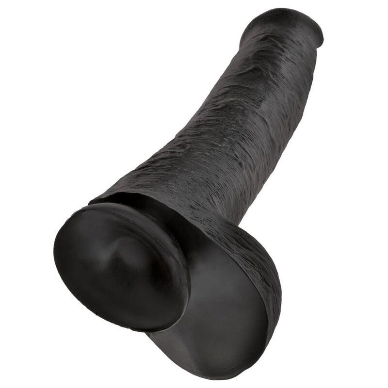 KING COCK - REALISTISCHER DILDO MIT HODEN 38 CM SCHWARZ – Bild 2