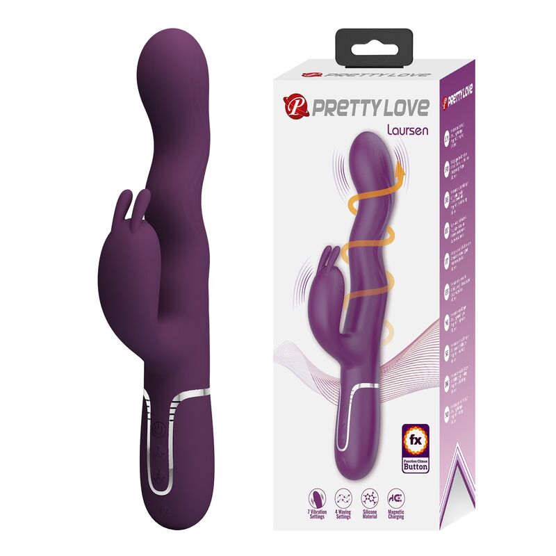 img_228623_94fa4ee2ecf78a6ad83b214f6c54acdb_1.jpg PRETTY LOVE - LOURSEN HASE-VIBRATOR MIT STOSSBEWEGUNG UND 7 VIBRATIONEN, USB-AUFLADBAR, LILA
