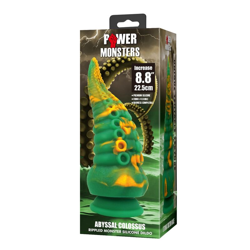 POWER MONSTERS ABYSSAL COLOSSUS BICOLOR FANTASY SILIKONDILDO 22,5 CM Ø 6 CM – Bild 3