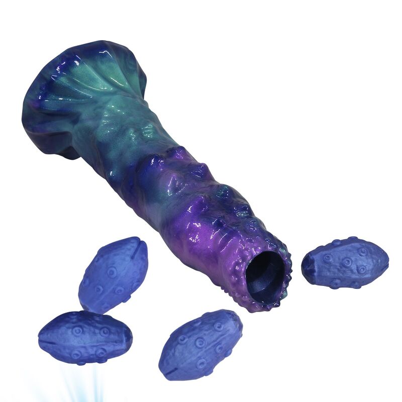 POWER MONSTERS - DUSKWALKER SENTINEL DREIFARBIGER AUFBLASBARER FANTASY-SILIKONDILDO 23 CM Ø 5 CM – Bild 5