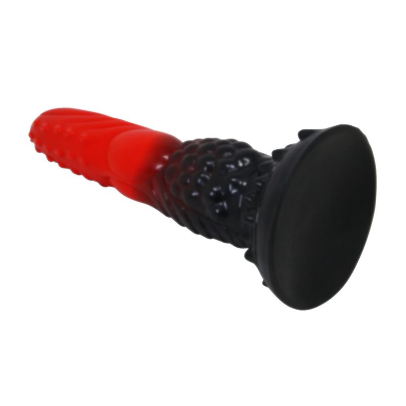 POWER MONSTERS FEUERDRACHEN-FANTASIE-DILDO MIT SAUGNAPF 24,5 CM Ø 5,8 CM ROT SCHWARZ – Bild 5