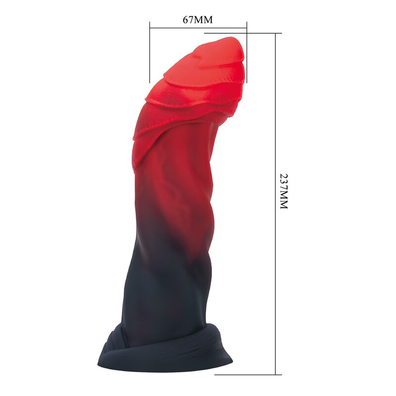 POWER MONSTERS INFERNAL GOLIATH BICOLOR FANTASY SILIKONDILDO 25 CM Ø 6 CM – Bild 5