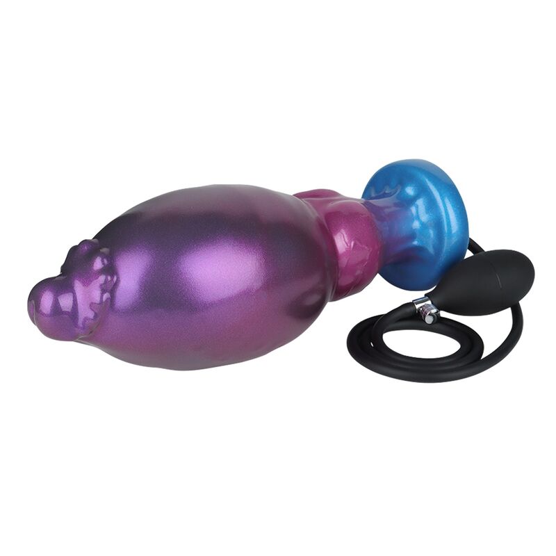 POWER MONSTERS - RIFT TITAN ZWEIFARBIGER AUFBLASBARER FANTASIE-SILIKONDILDO 24 CM Ø 5 CM – Bild 4