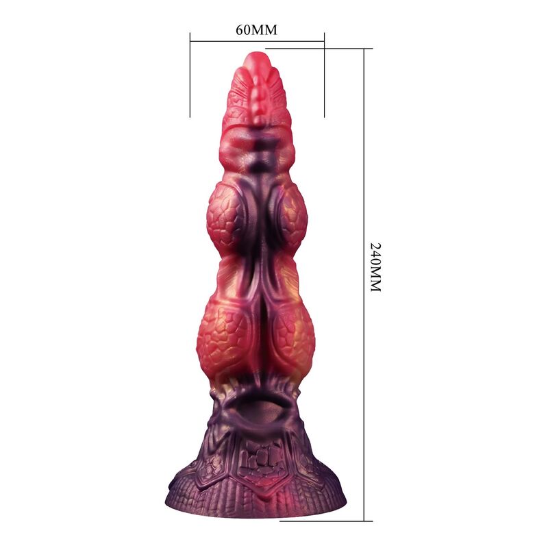 POWER MONSTERS SAVAGE BEASTLORD DREIFARBIGER FANTASY-SILIKONDILDO 24 CM Ø 5 CM – Bild 5