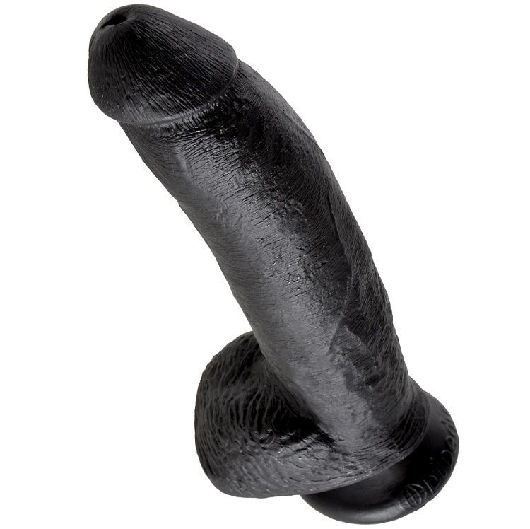 KING COCK - DILDO SCHWARZ MIT EIER 22.9 CM – Bild 4