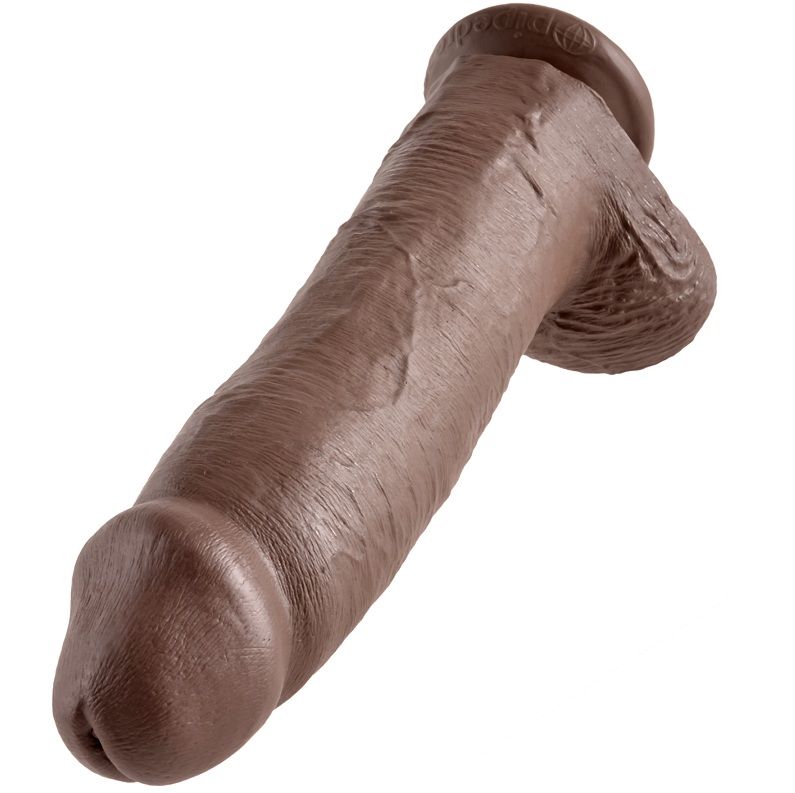 KING COCK - DILDO BRAUN MIT EIER 30.48 CM – Bild 5