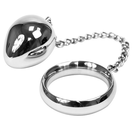 METAL HARD - COCKRING 45MM + KETTE MIT METALLKUGEL – Bild 2
