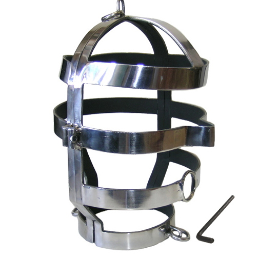METAL HARD - MASKE MIT STAHLHALSKETTE – Bild 2