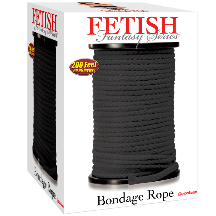 FETISH FANTASY SERIES - BONDAGESEIL SCHWARZ 60,96 METER – Bild 2