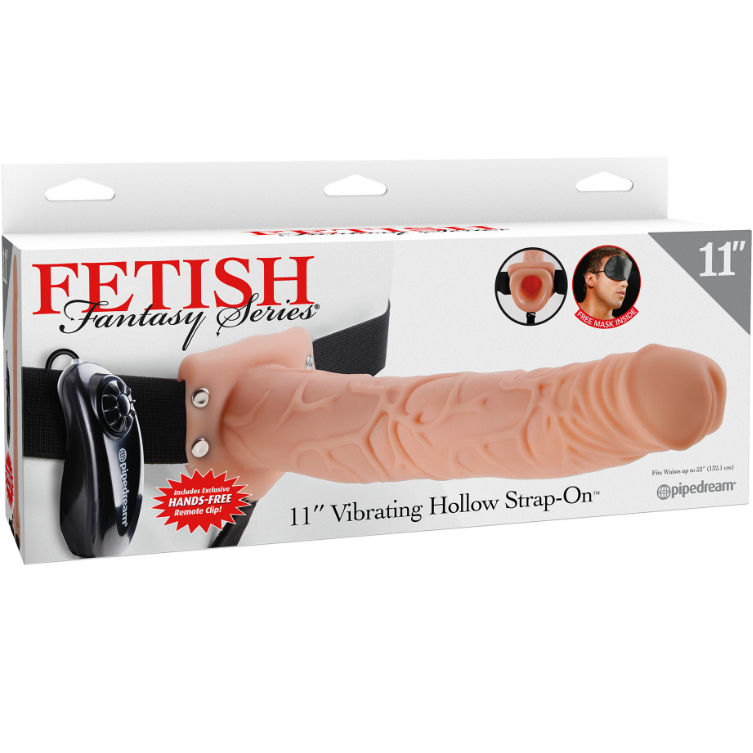 FETISH FANTASY SERIES - 11 HOLLOW STRAP-ON VIBRIEREN MIT BLLEN 27,9CM FLEISCH – Bild 3