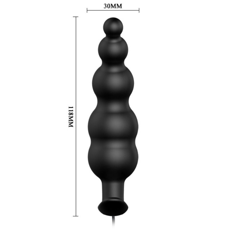 PRETTY LOVE - ANALPLUG AUS SILIKON EXTRA STIMULATION UND 12 VIBRATIONSMODI SCHWARZ – Bild 5