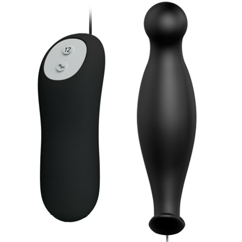 PRETTY LOVE - SILIKON ANALPLUG 12 VIBRATIONSMODI SCHWARZ – Bild 2
