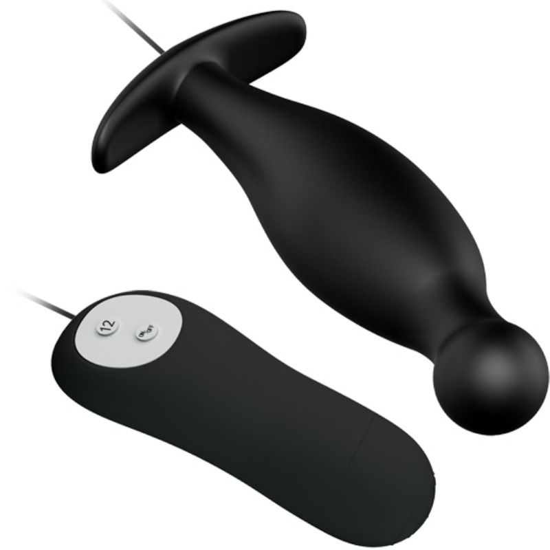 PRETTY LOVE - SILIKON ANALPLUG 12 VIBRATIONSMODI SCHWARZ – Bild 3