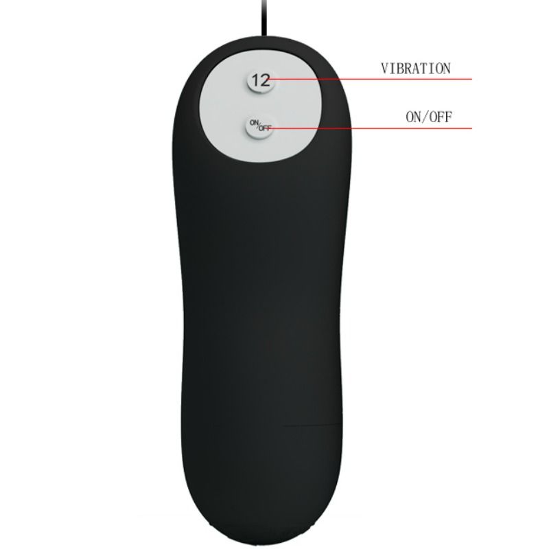 PRETTY LOVE - SILIKON ANALPLUG 12 VIBRATIONSMODI SCHWARZ – Bild 5