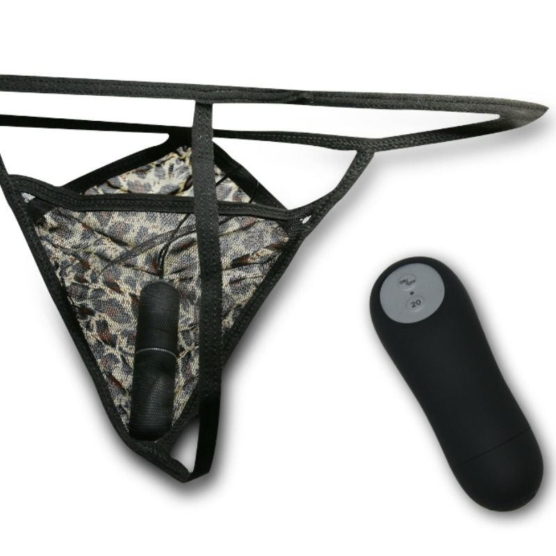 BAILE - Stringtanga mit Vibrationskugel und Fernbedienung, Schwarz