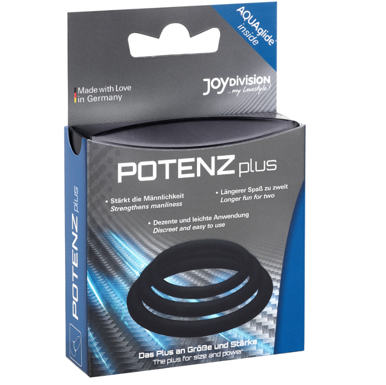 JOYDIVISION POTENZDUO - PLUS 3 SCHWARZE RINGE SATZ - S, M, L – Bild 3