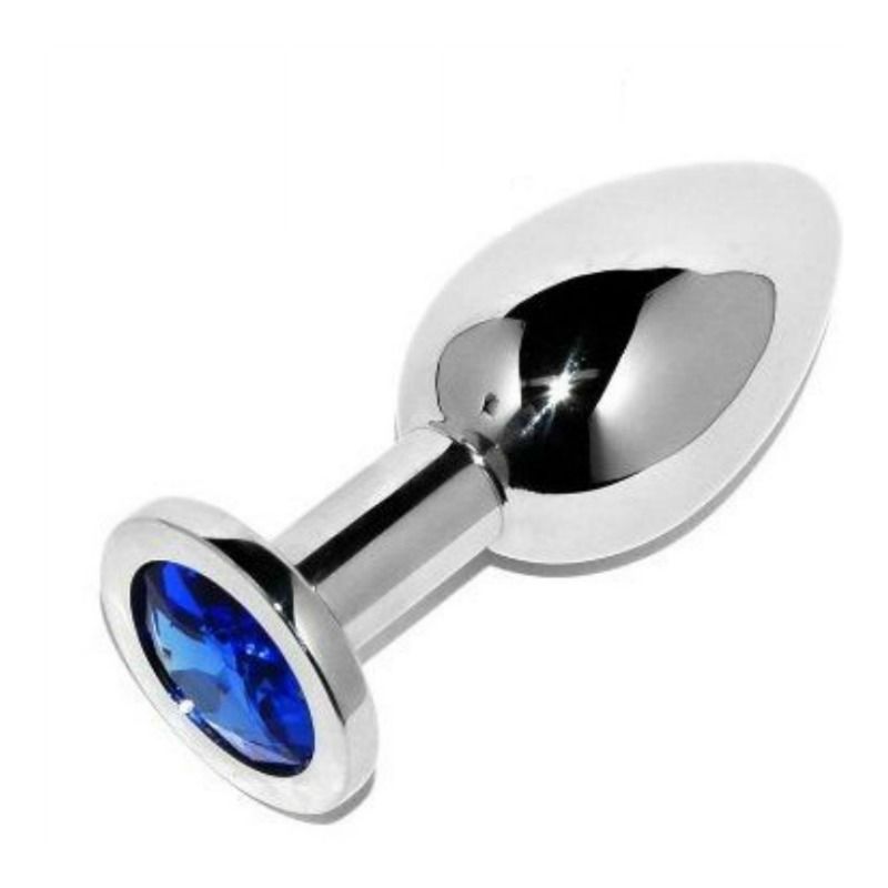 METAL HARD - ANALSTECKER DIAMANT BLAU KLEIN 5,71 CM – Bild 2