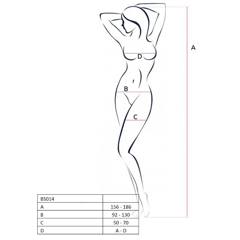 PASSION - WOMAN BS014 ROTER BODYSTOCKING, EINE GRÖSSE – Bild 2