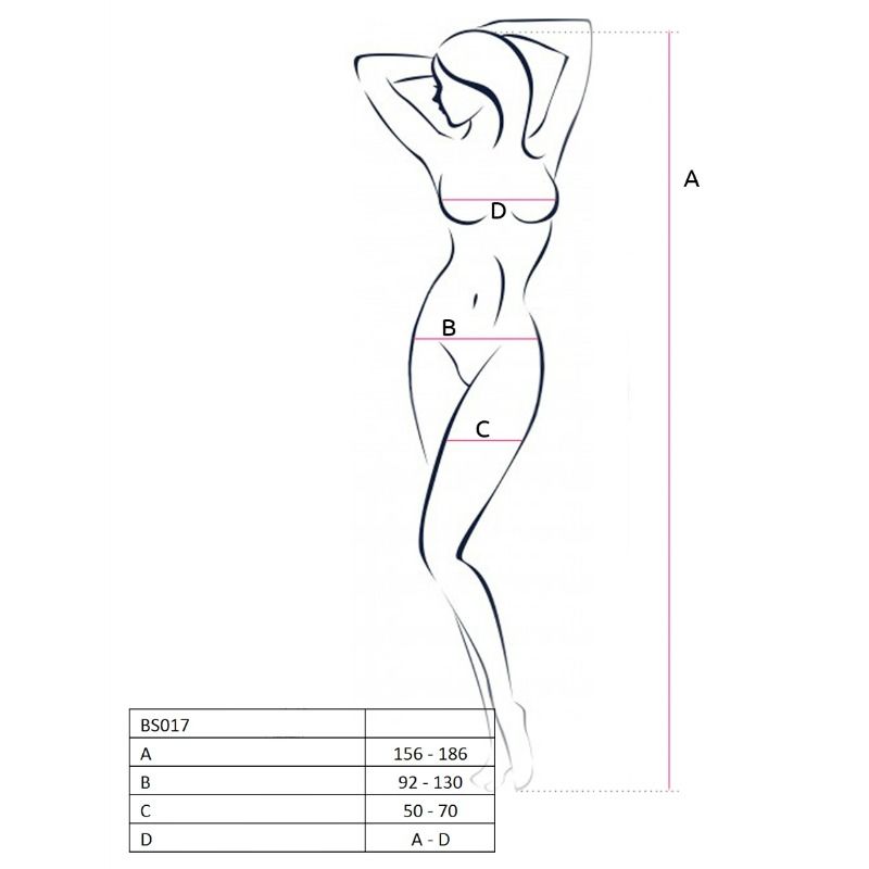 PASSION - WOMAN BS017 BODYSTOCKING SCHWARZ EINE GRÖSSE – Bild 2