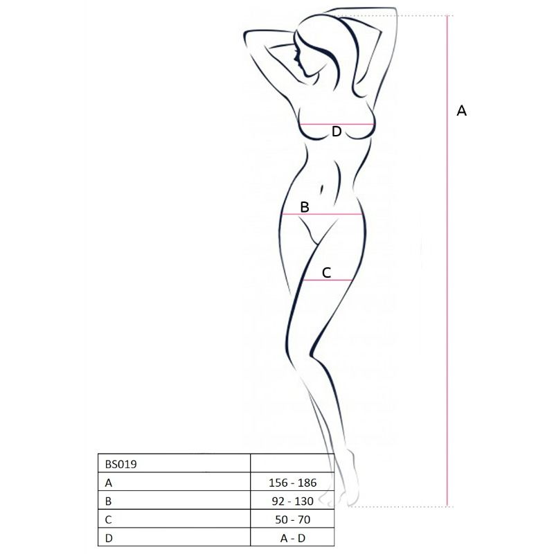 PASSION - WOMAN BS019 BODYSTOCKING SCHWARZ EINE GRÖSSE – Bild 2